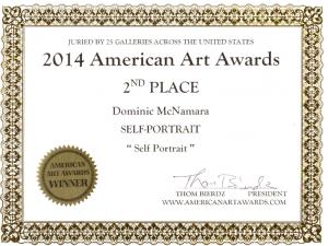 Winner 2nd Place In 2014 American Art Awards